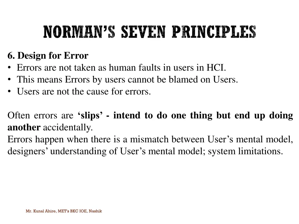 norman s seven principles 15