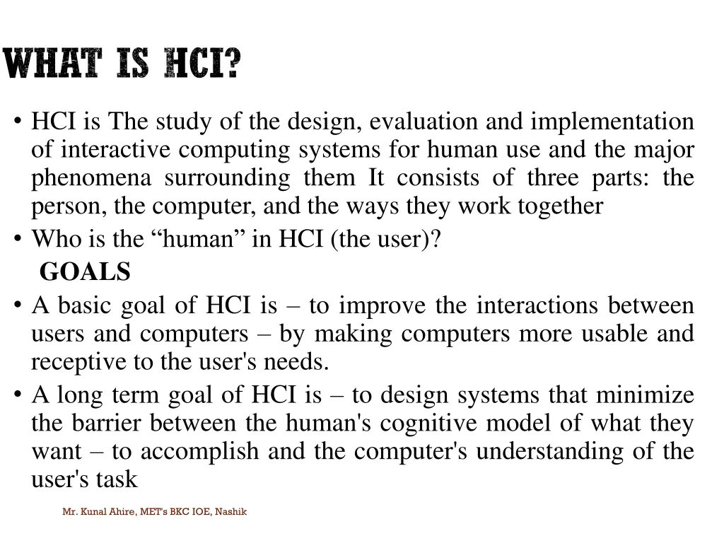 what is hci