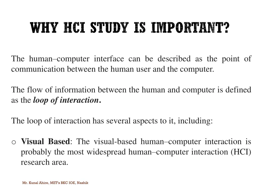 why hci study is important 1
