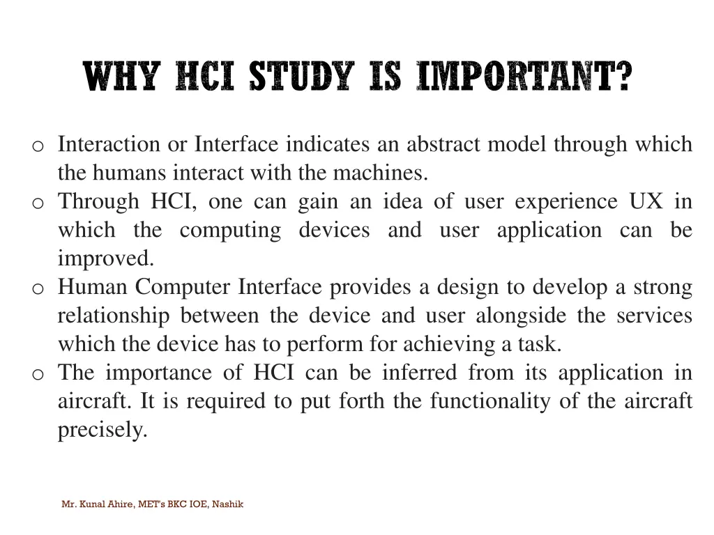 why hci study is important 5