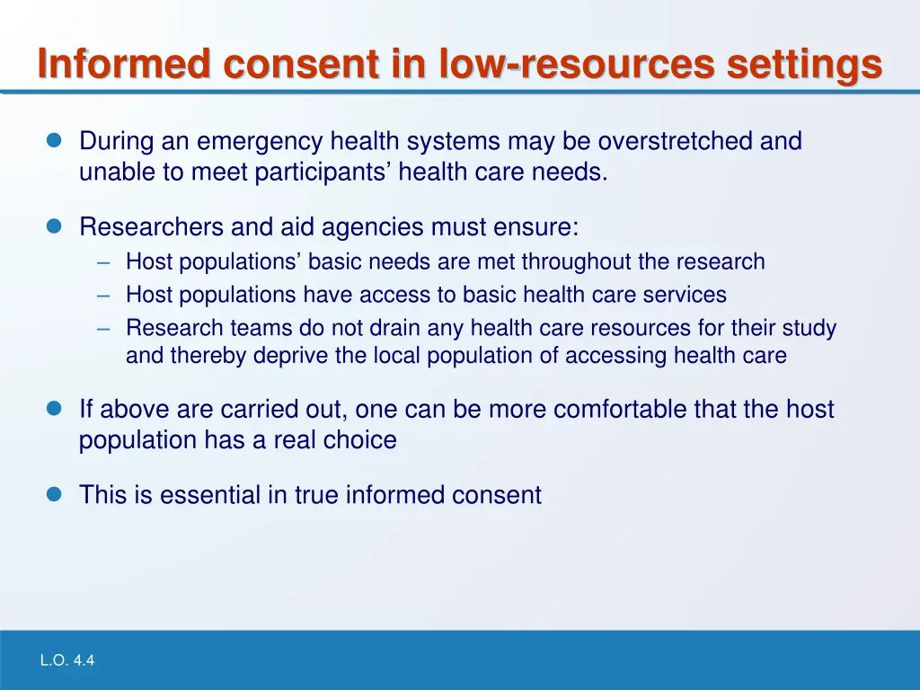 informed consent in low resources settings