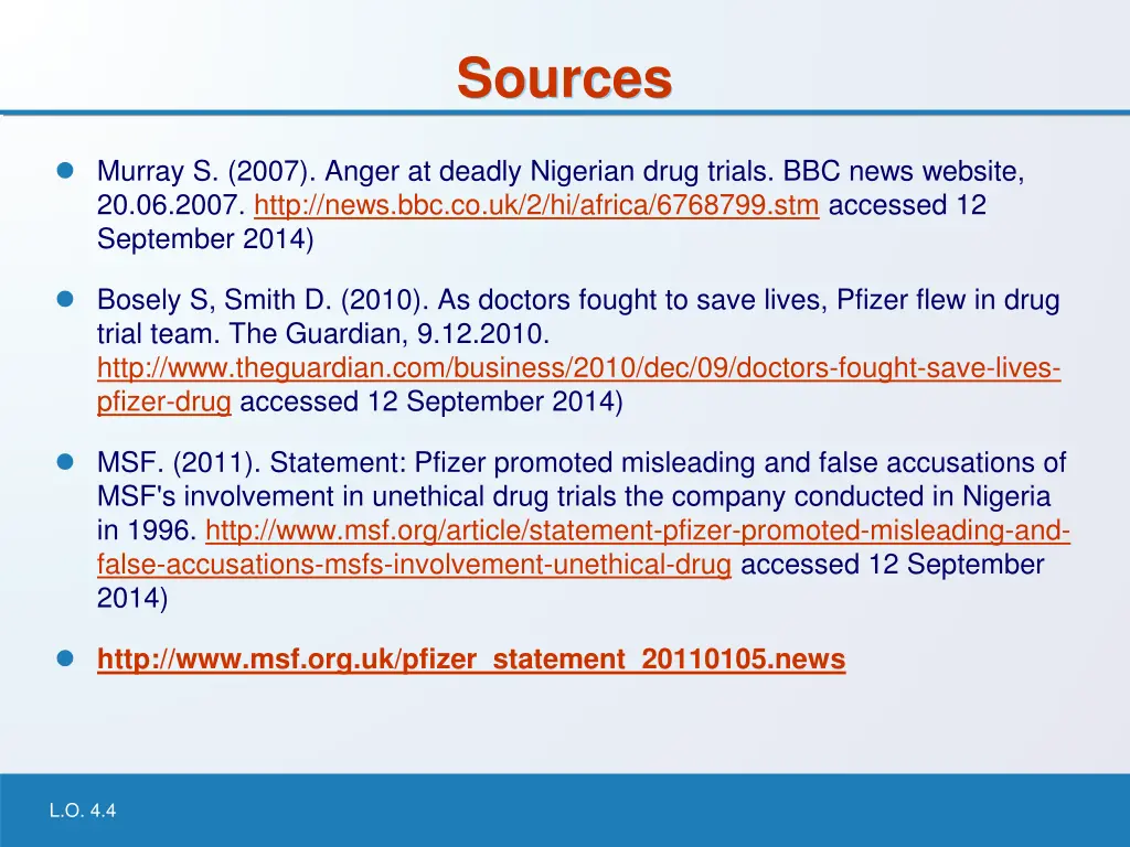 sources