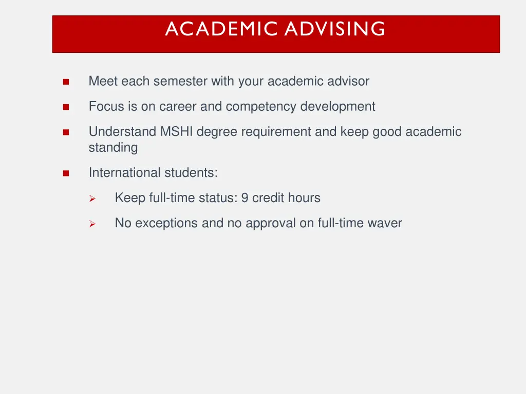 academic advising