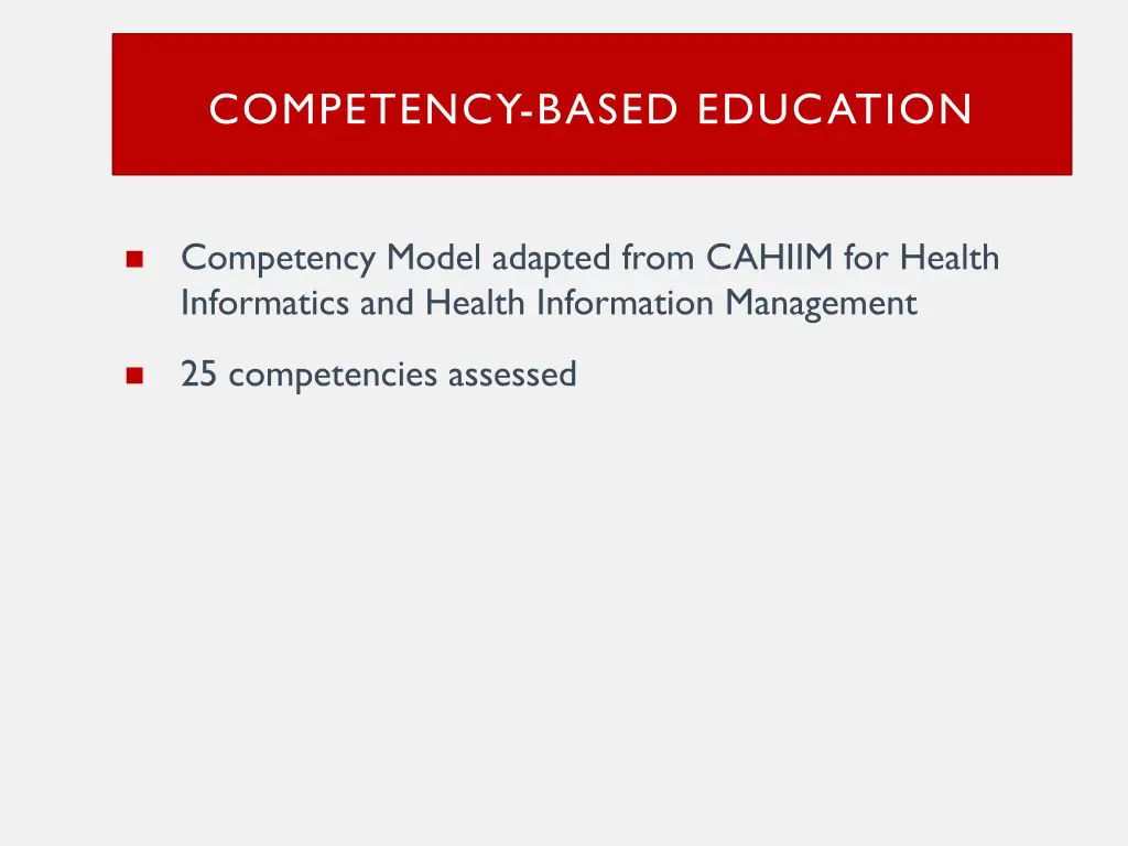 competency based education