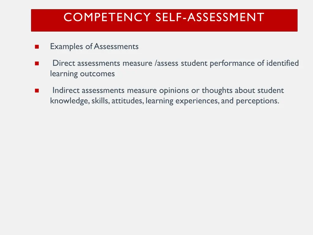 competency self assessment