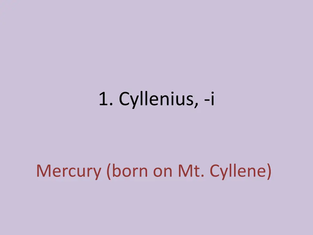 1 cyllenius i 1