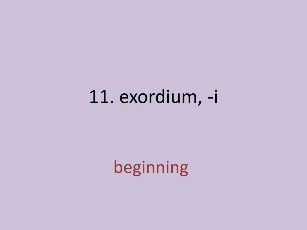 11 exordium i 1