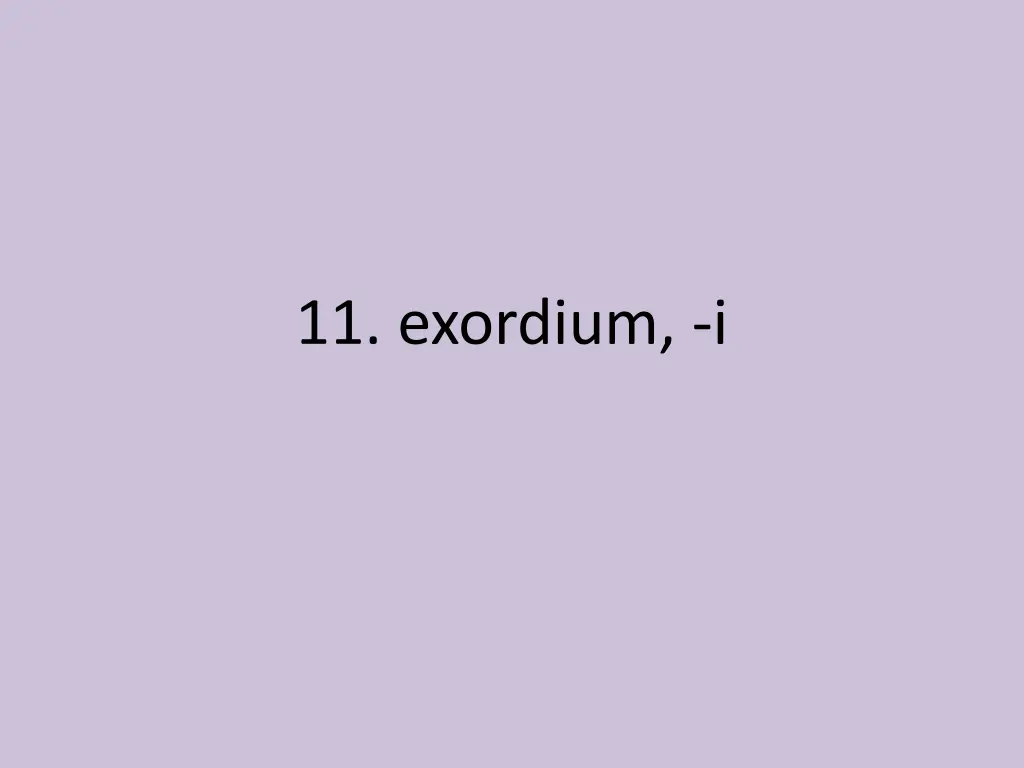 11 exordium i