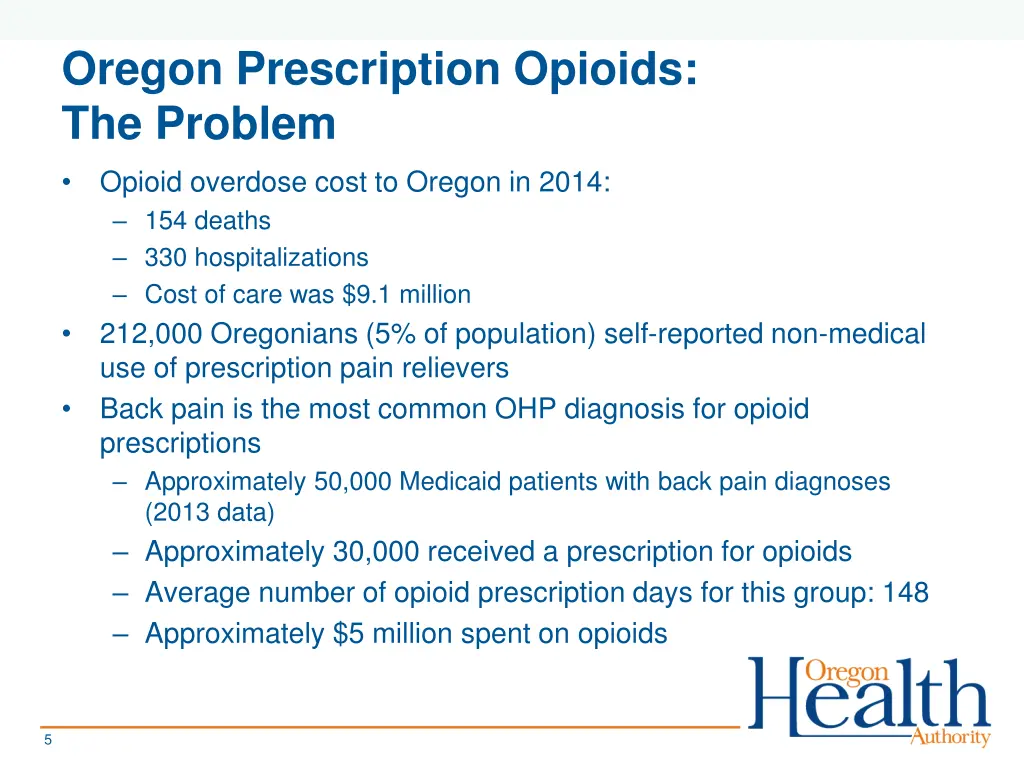 oregon prescription opioids the problem
