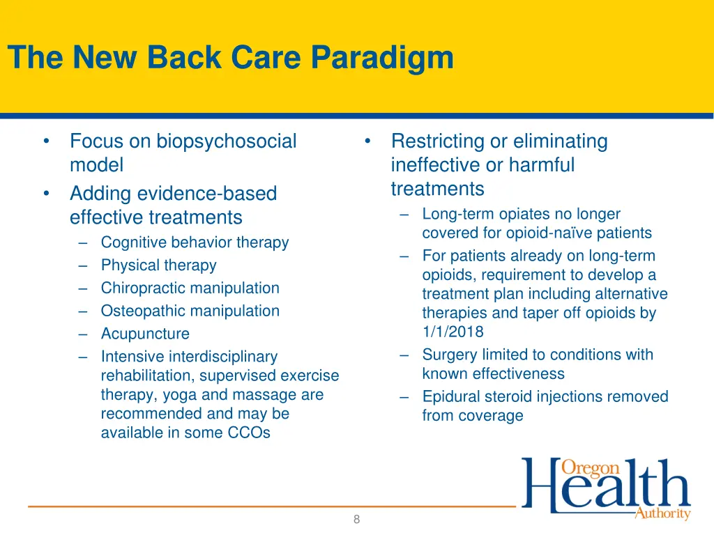 the new back care paradigm