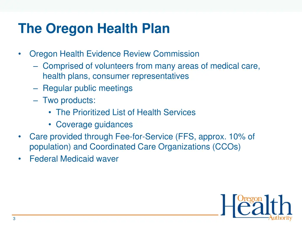 the oregon health plan