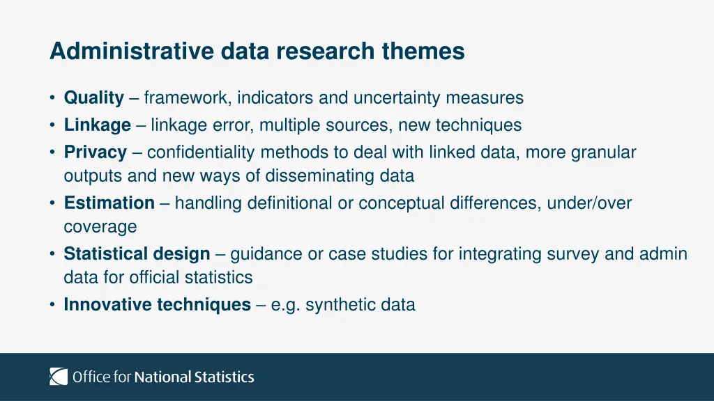 administrative data research themes