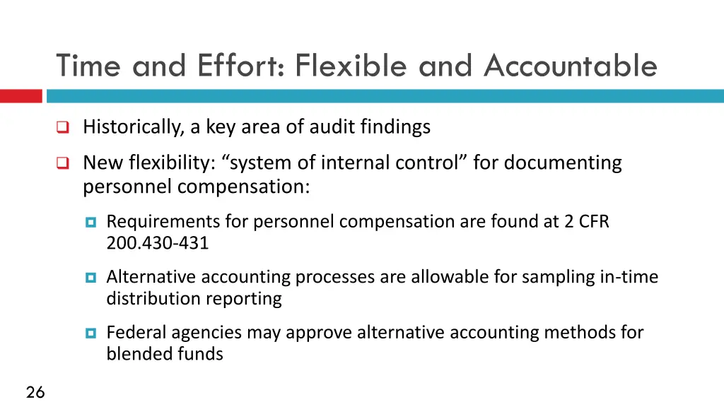 time and effort flexible and accountable
