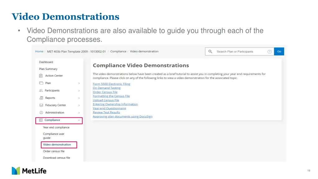 video demonstrations