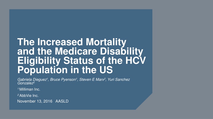 the increased mortality and the medicare
