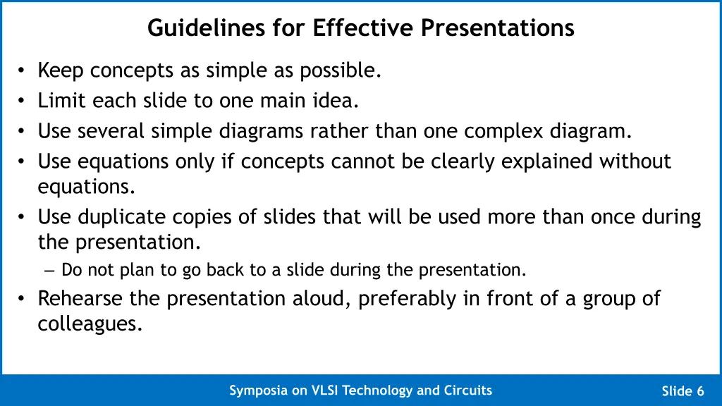 guidelines for effective presentations