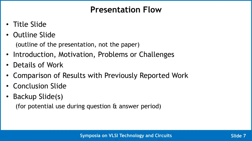 presentation flow
