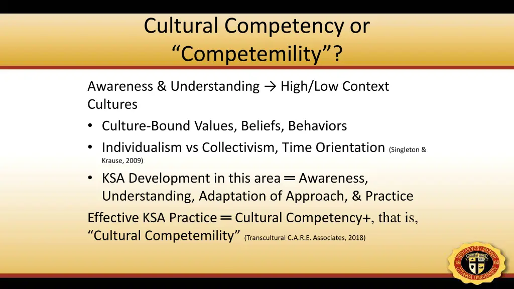 cultural competency or competemility
