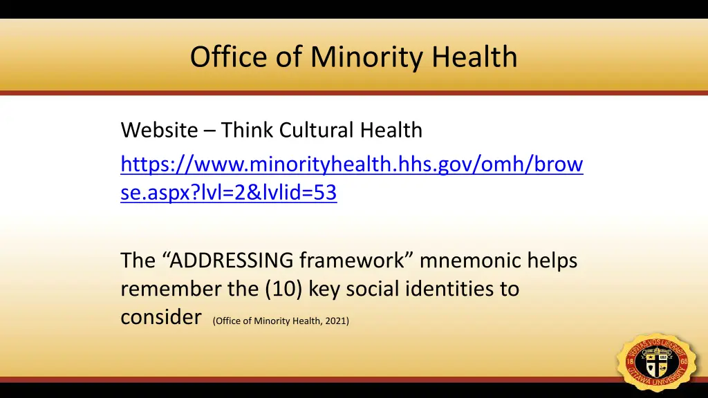 office of minority health