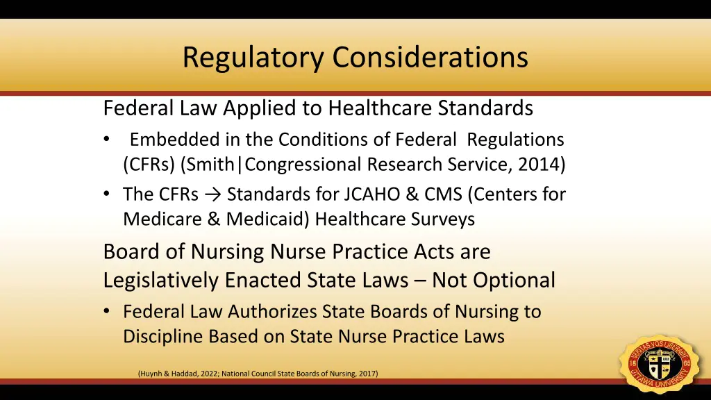 regulatory considerations