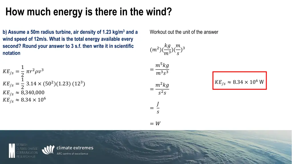 how much energy is there in the wind 1