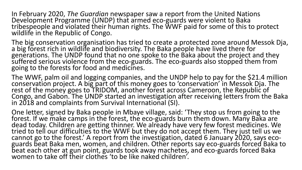 in february 2020 the guardian newspaper