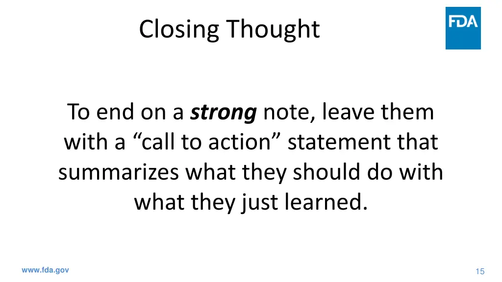 closing thought