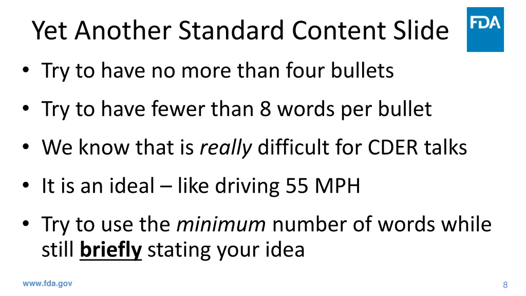 yet another standard content slide try to have