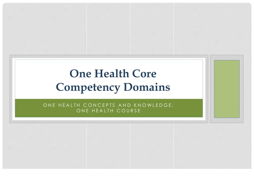 one health core competency domains
