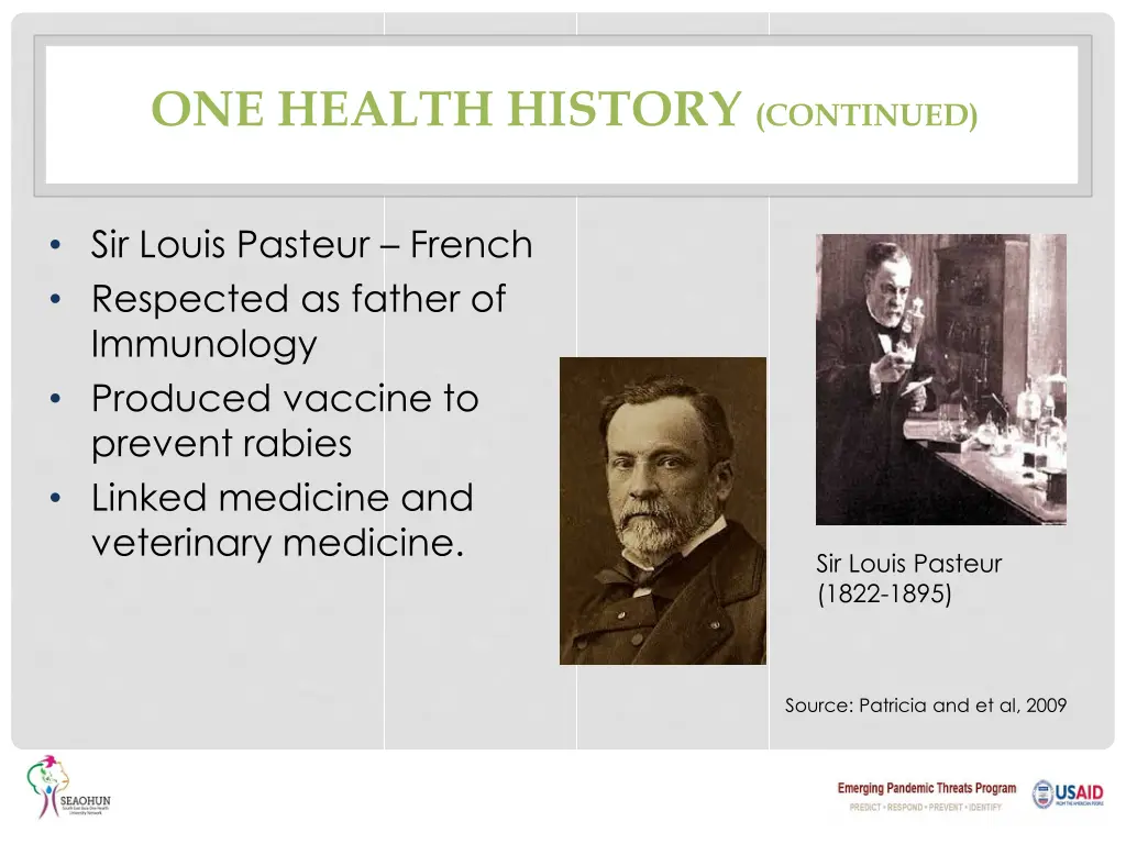 one health history continued 1