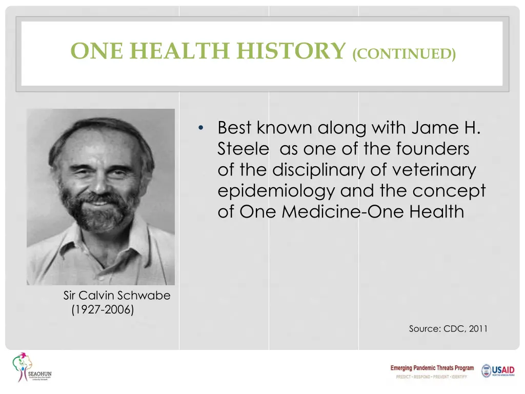 one health history continued 5