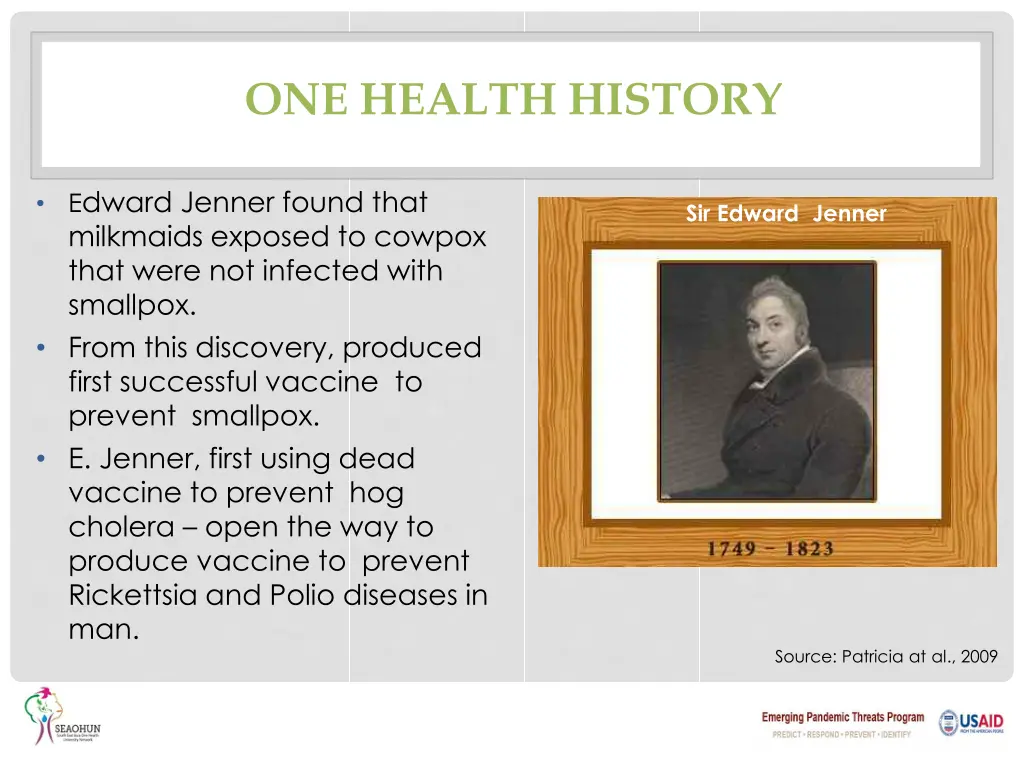 one health history