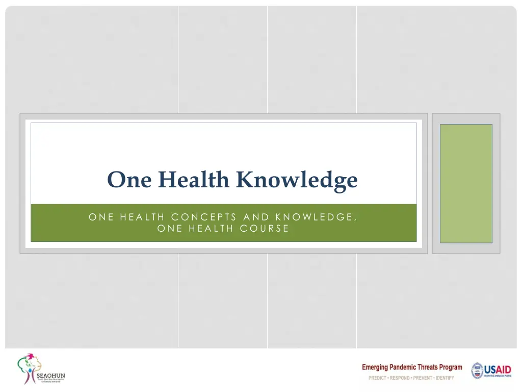 one health knowledge