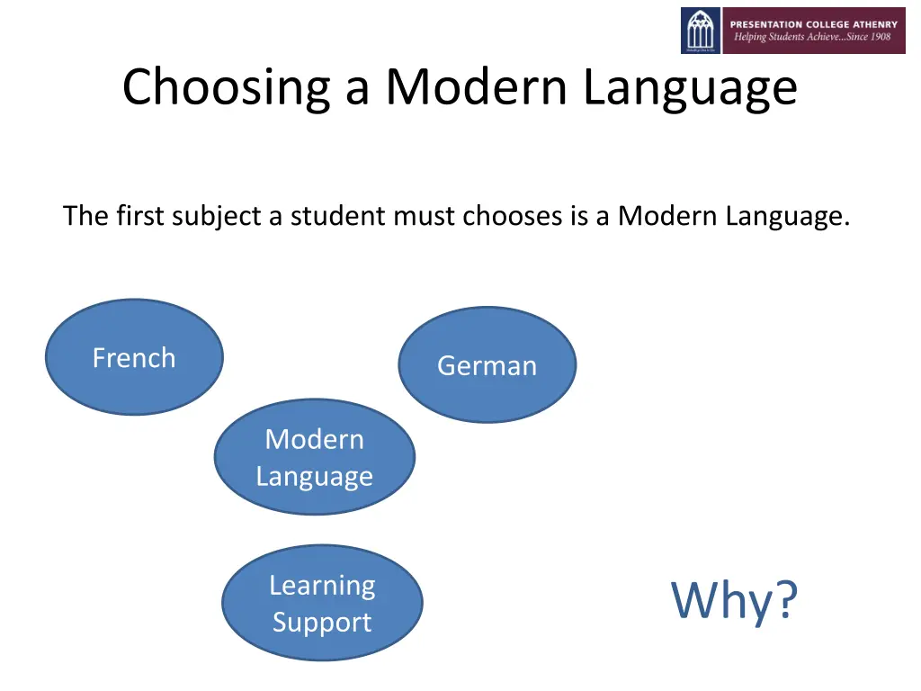 choosing a modern language