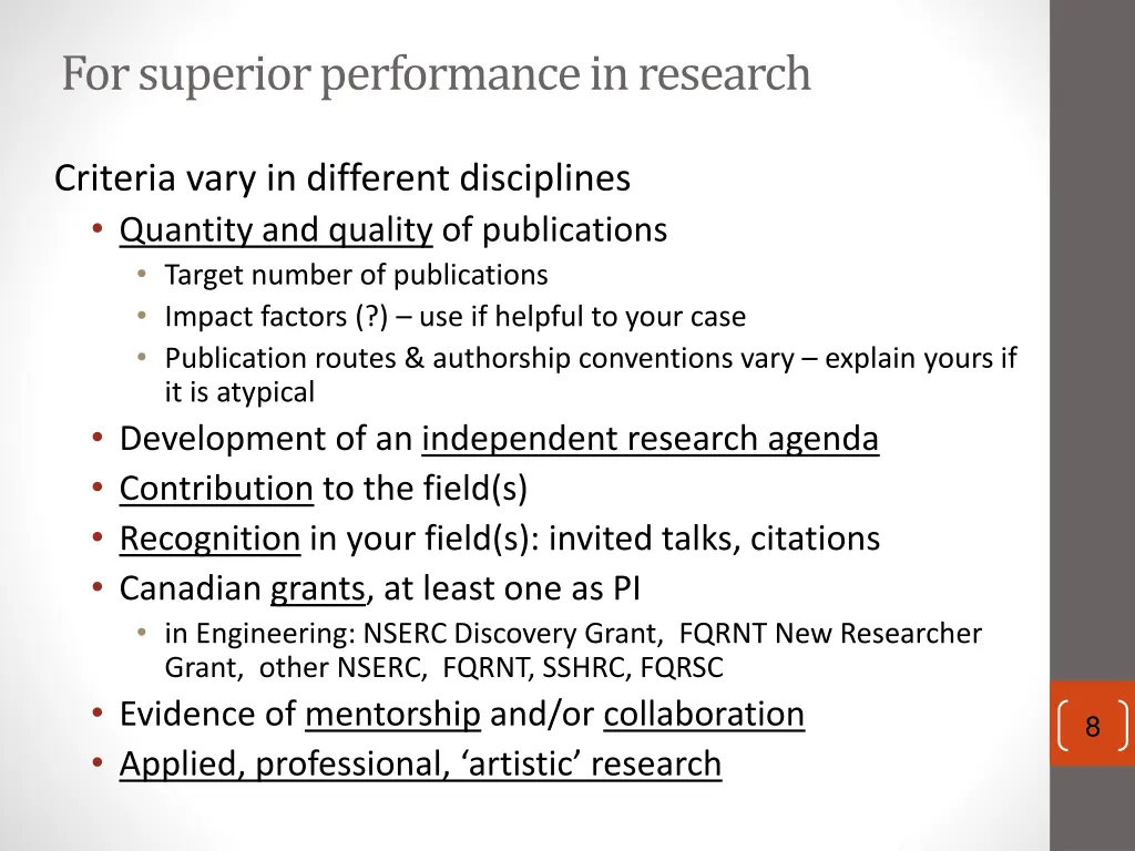 for superior performance in research