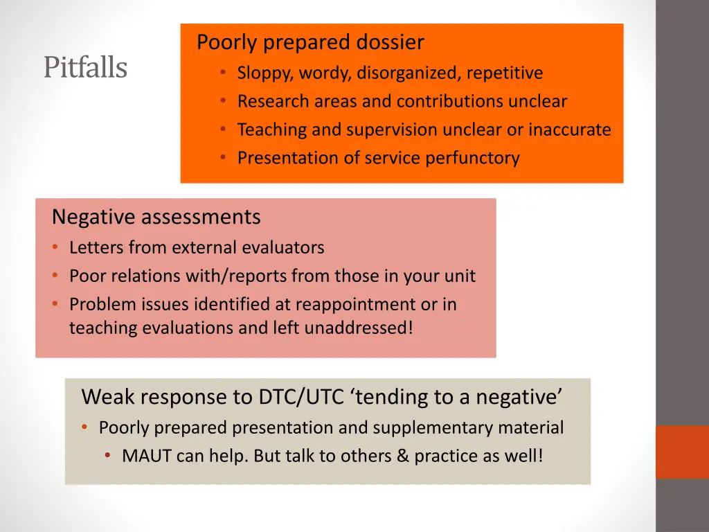 poorly prepared dossier sloppy wordy disorganized
