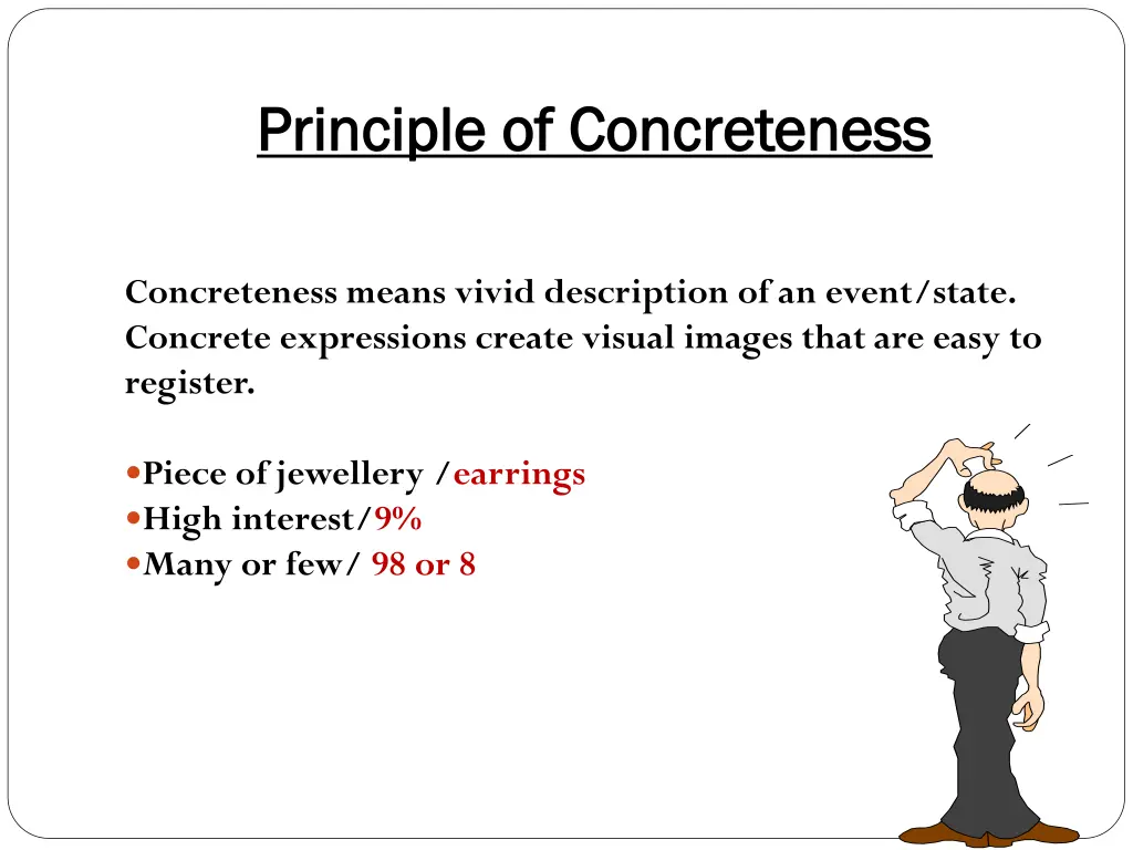 principle of concreteness principle