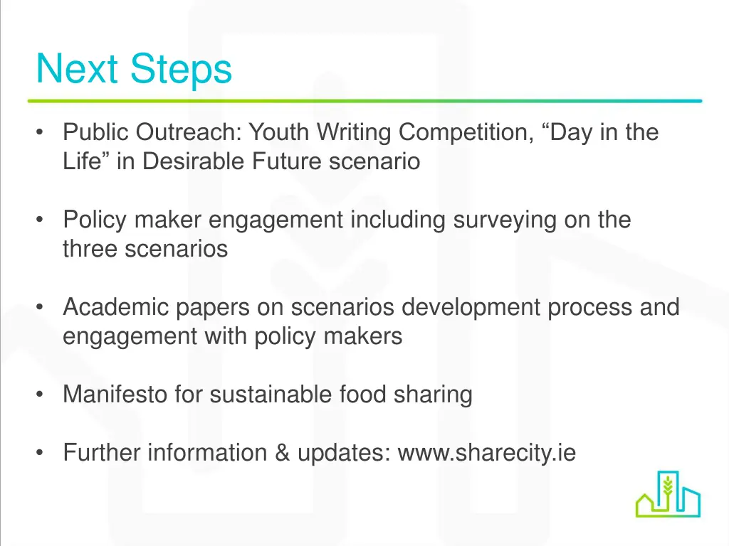 next steps