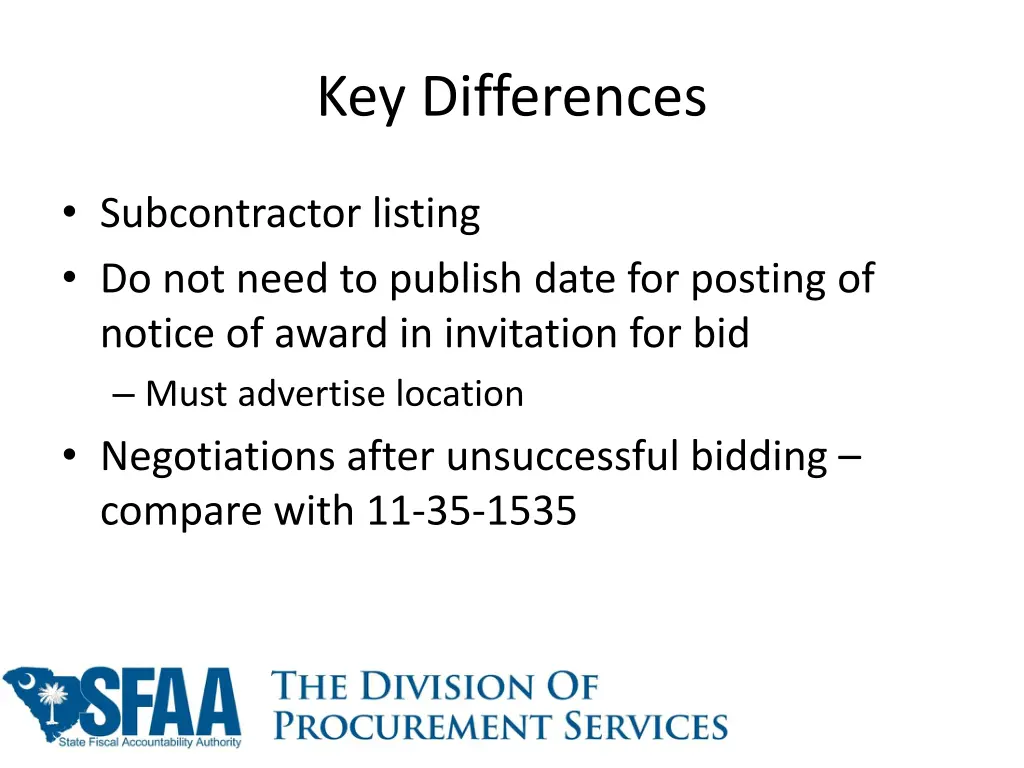 key differences