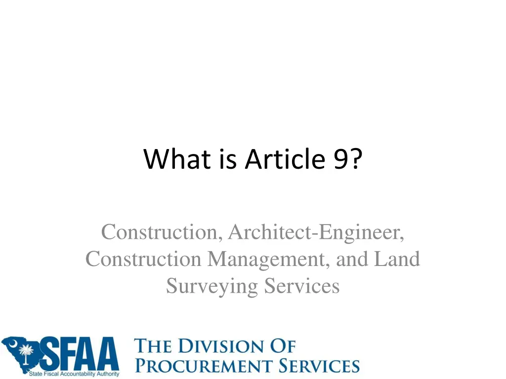 what is article 9