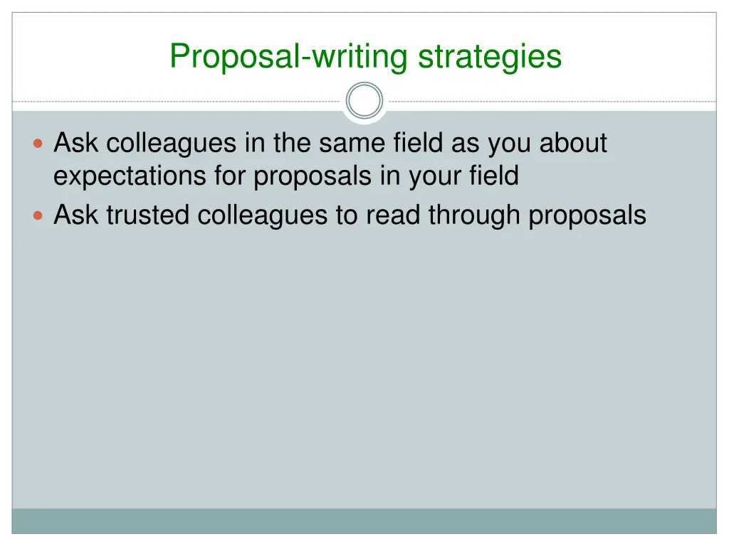 proposal writing strategies