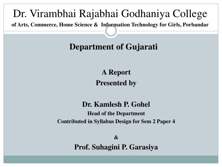 dr virambhai rajabhai godhaniya college of arts