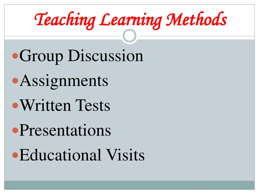 teaching learning methods teaching learning