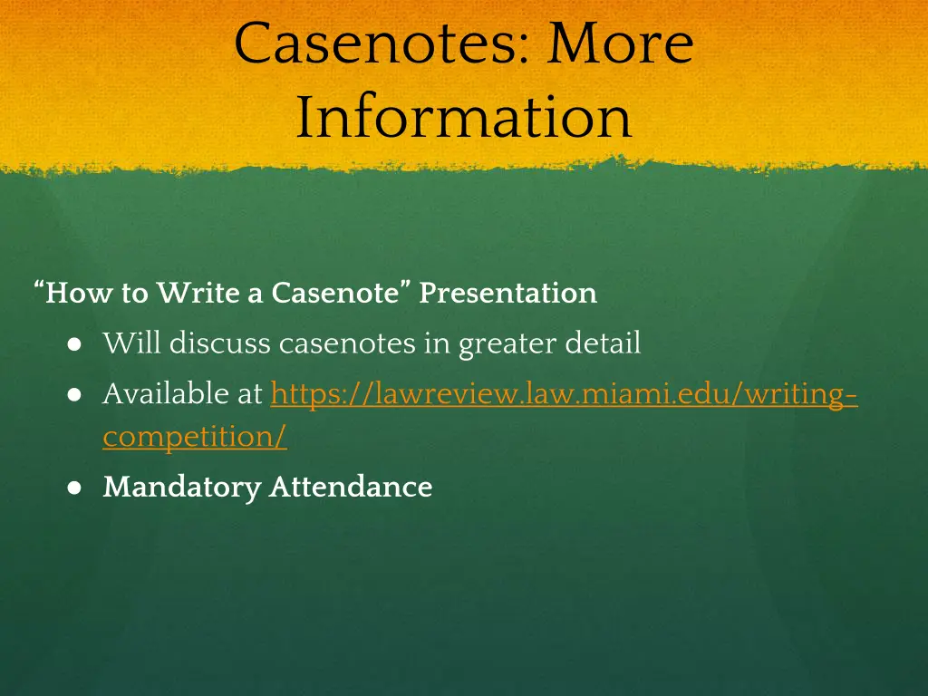 casenotes more information