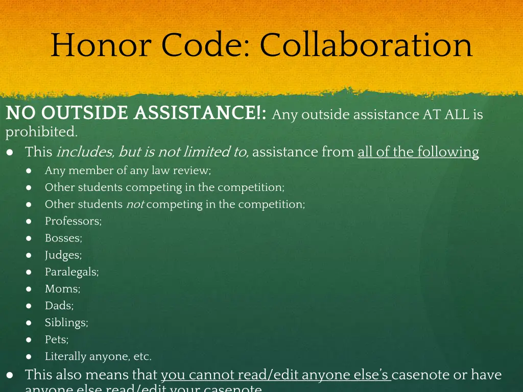 honor code collaboration