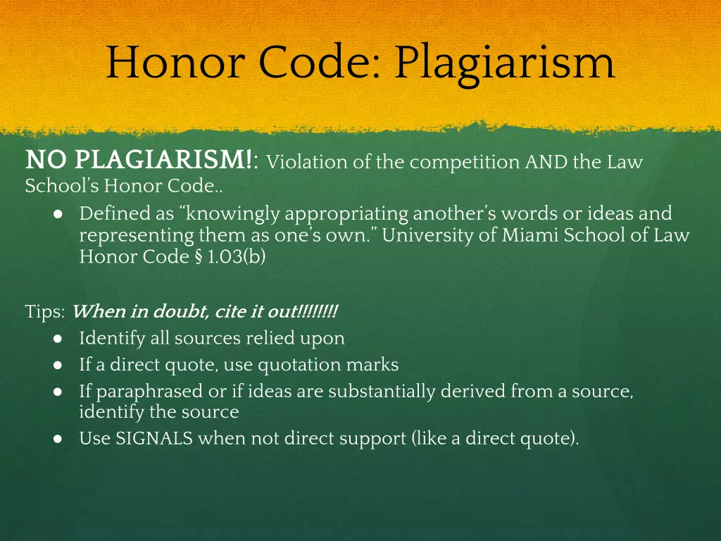 honor code plagiarism