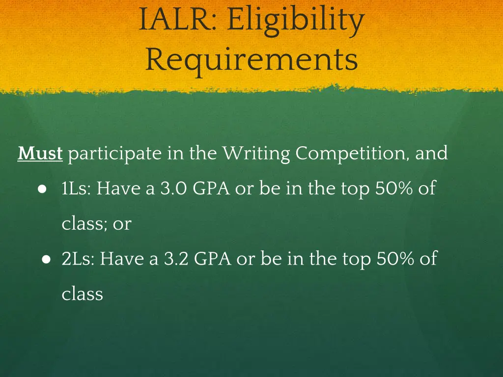ialr eligibility requirements