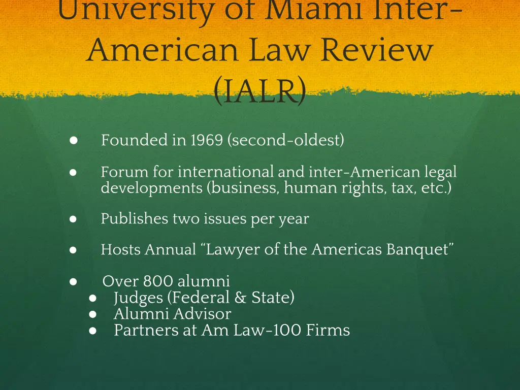 university of miami inter american law review ialr