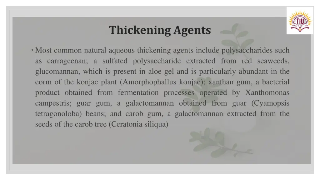 thickening agents 1