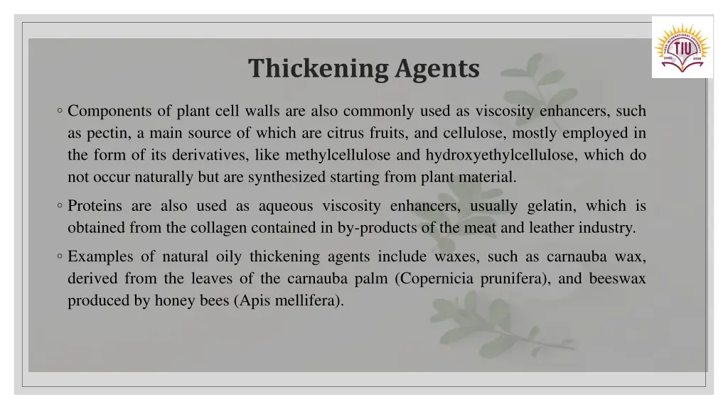 thickening agents 2
